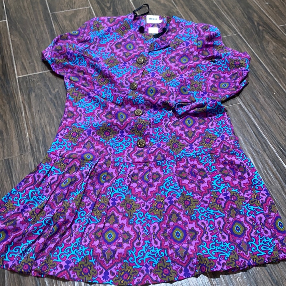 Leslie Fay vintage purple dress